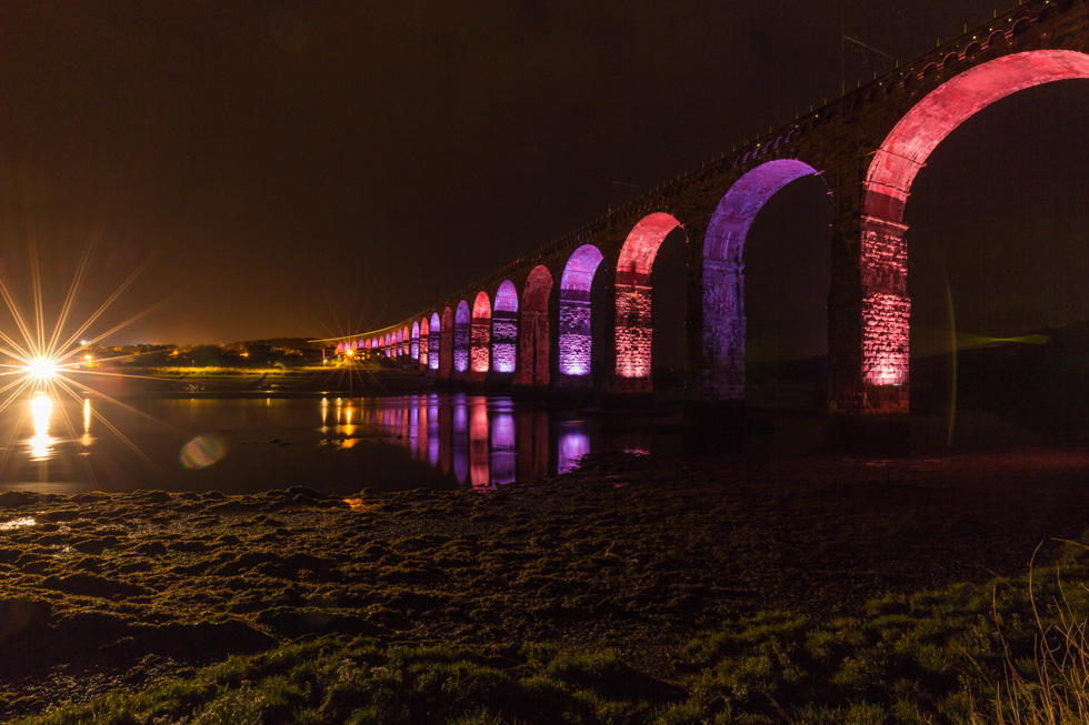 Royal Border Bridge At Night, Berwick-Upon-Tweed, Northumberland