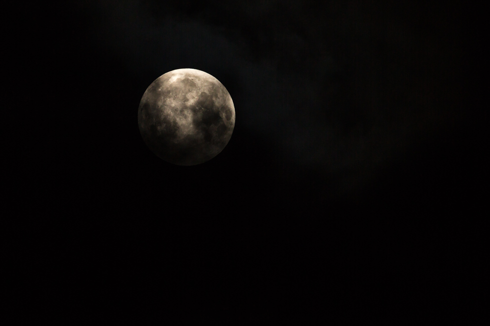 Supermoon with Cloud Shadows, September 2015
