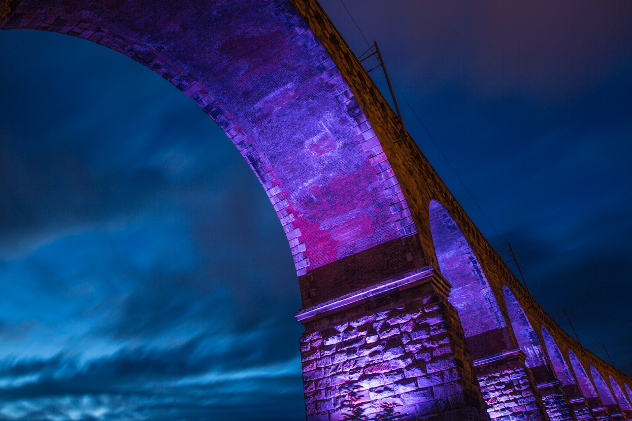 Royal Border Bridge at Night, Berwick-Upon-Tweed, Northumberland
