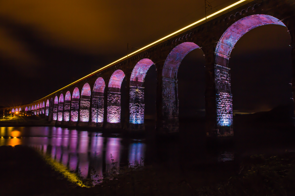 Royal Border Bridge at Night, Berwick-Upon-Tweed, Northumberland