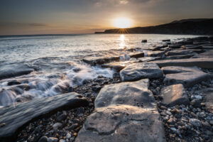 Sunset, Kimmeridge Bay, Jurassic Coast, Dorset, UK