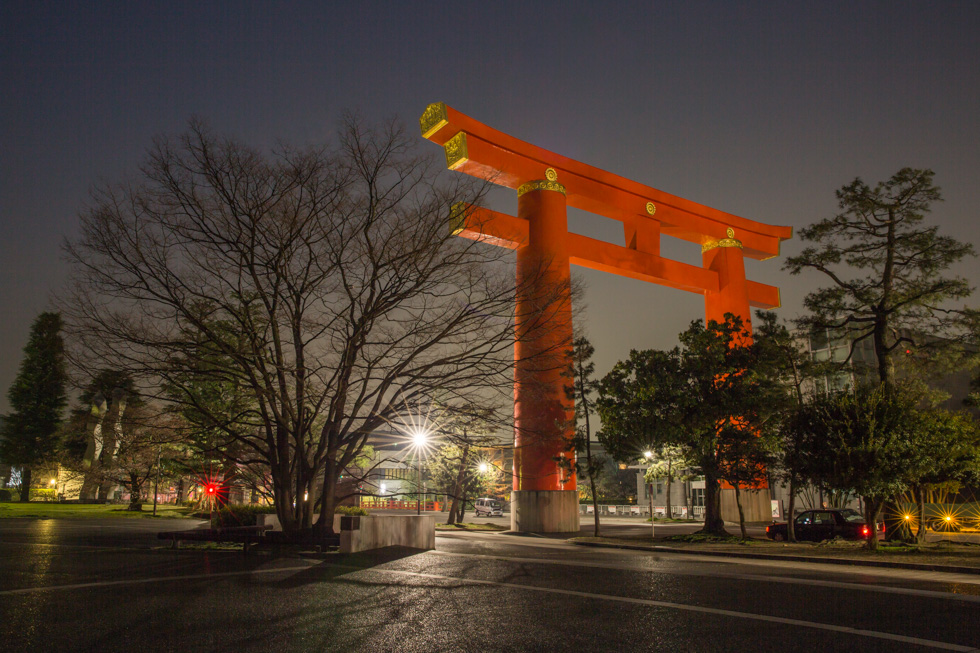 Torii Gate, Heian Jingu Shrine, Kyoto, Japan