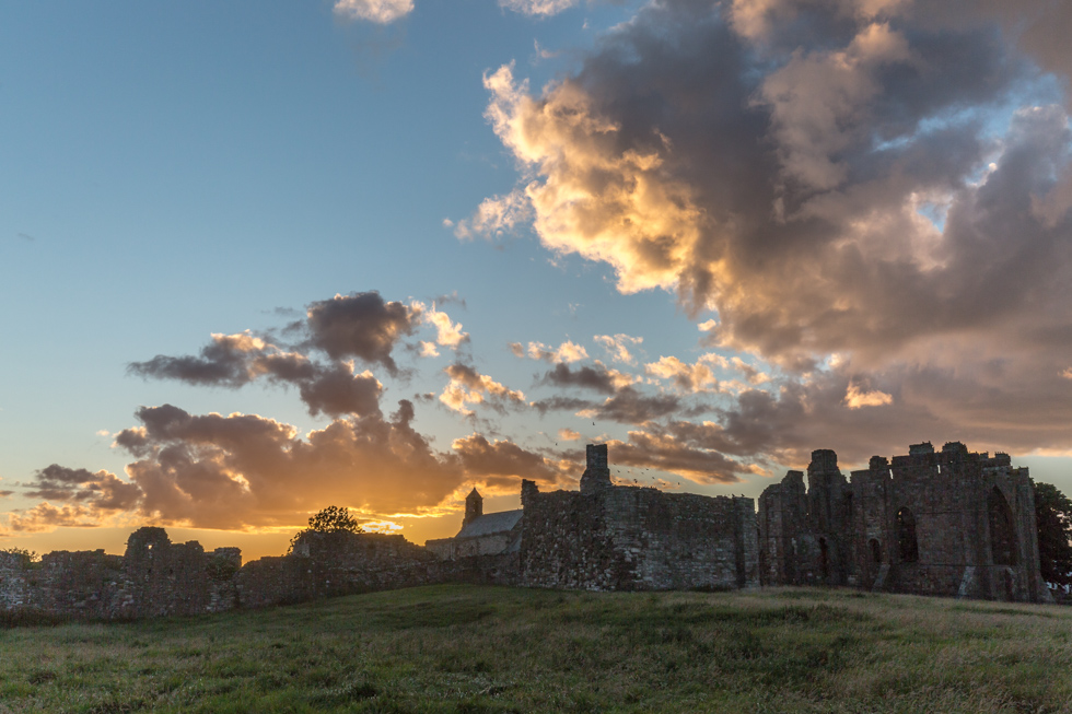 Sunset, Lindisfarne Priory, Northumberland