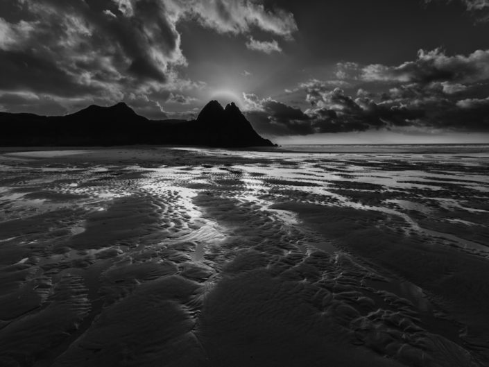 Sunrise, Three Cliffs Bay, Gower Peninsula, Wales, UK
